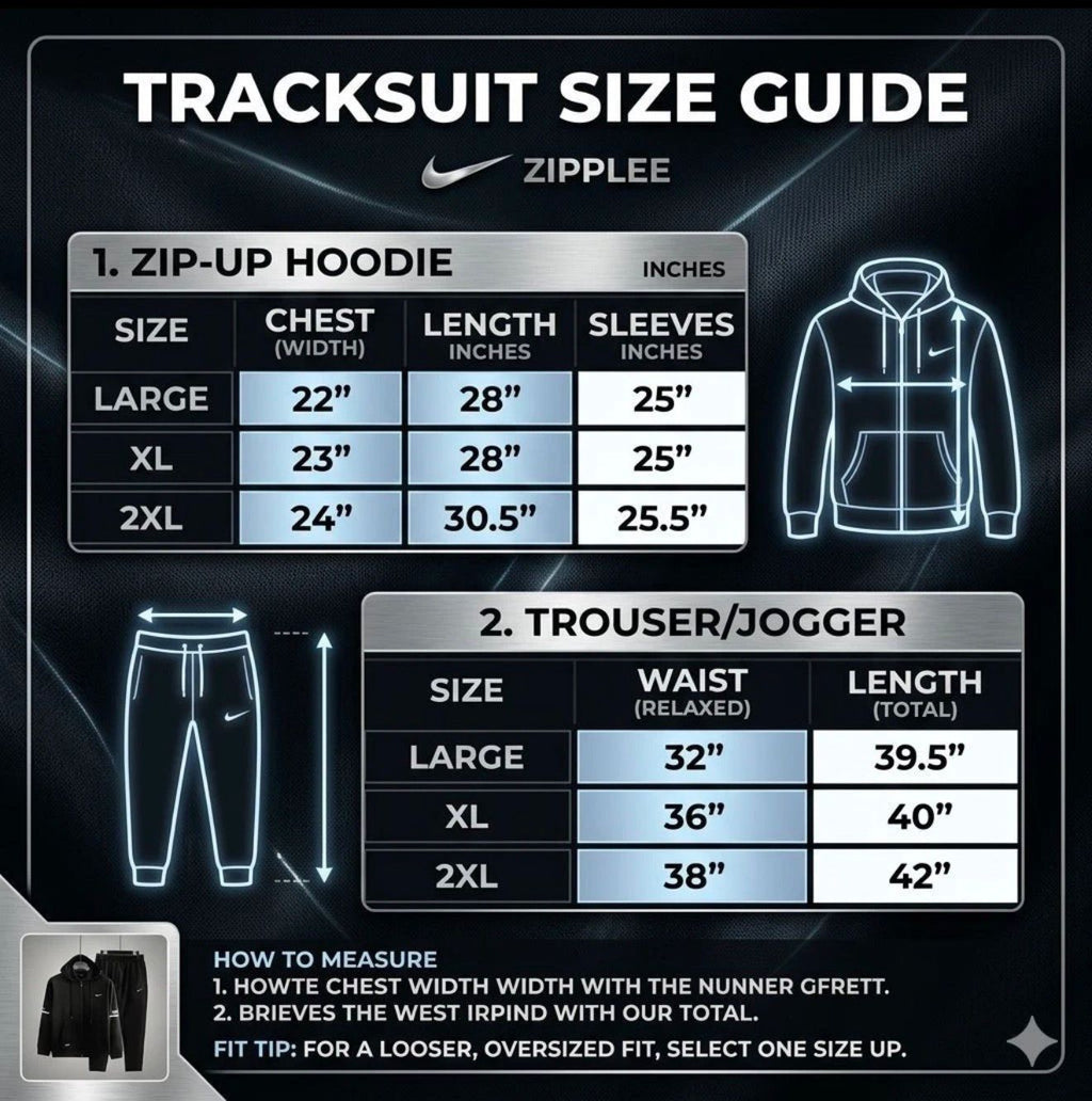 Men's Black Full Zip Tracksuit Jacket & Joggers Sports Set